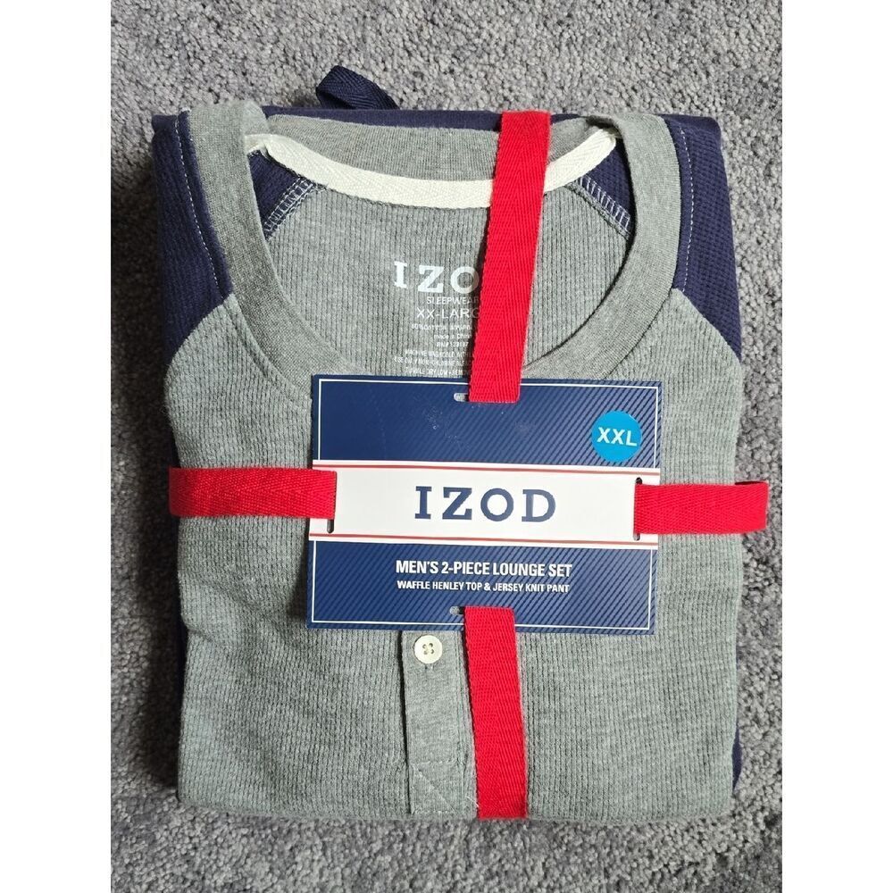 Izod Grey and Navy Men's 2-Piece Lounge Set Size 2XL XXL New